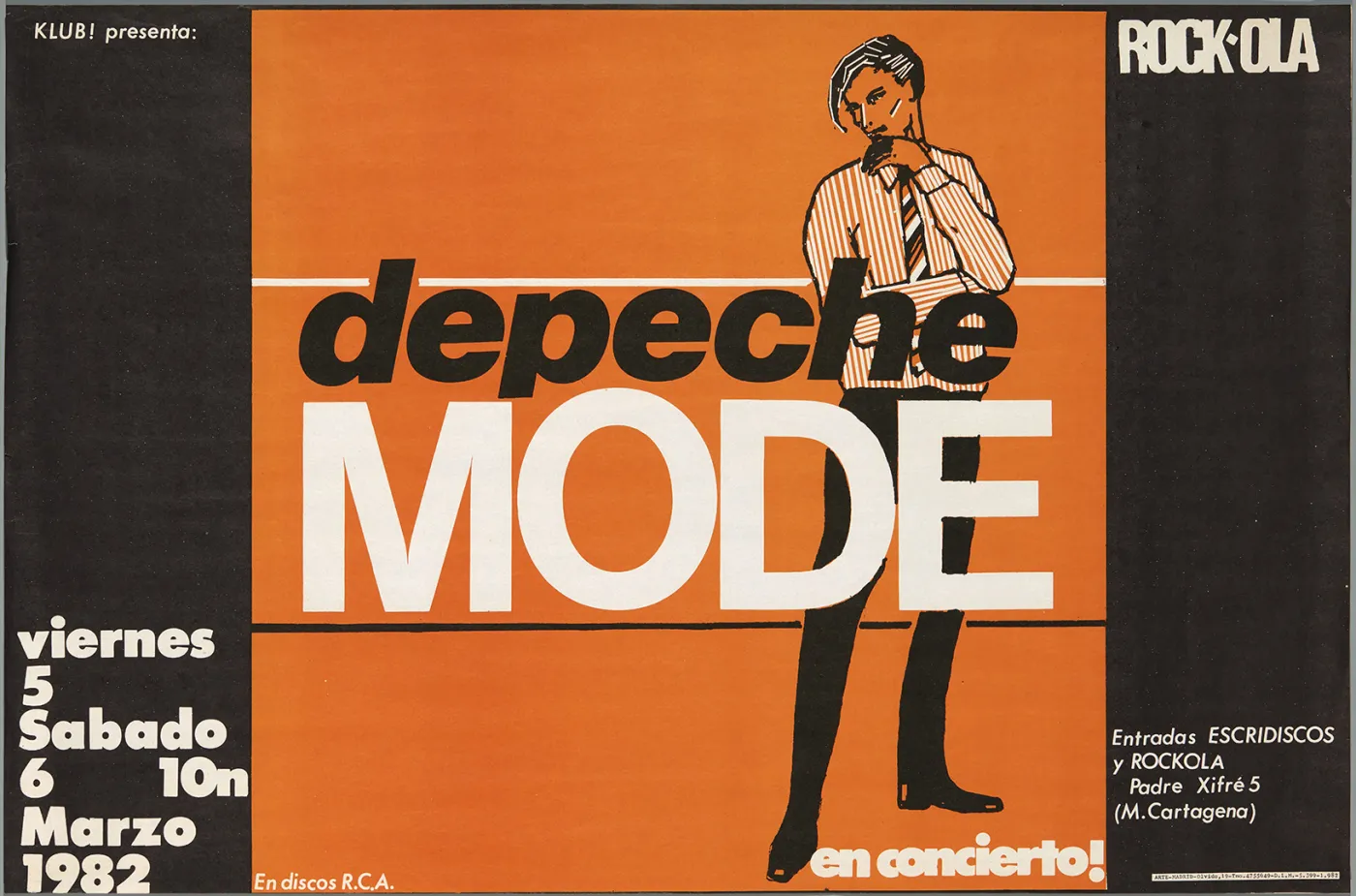 a depeche mode poster for rock-ola, march 1982